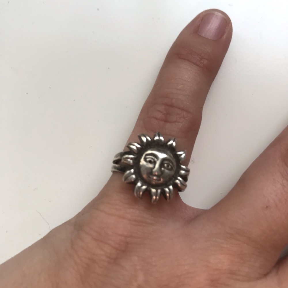 Sterling silver sun ring